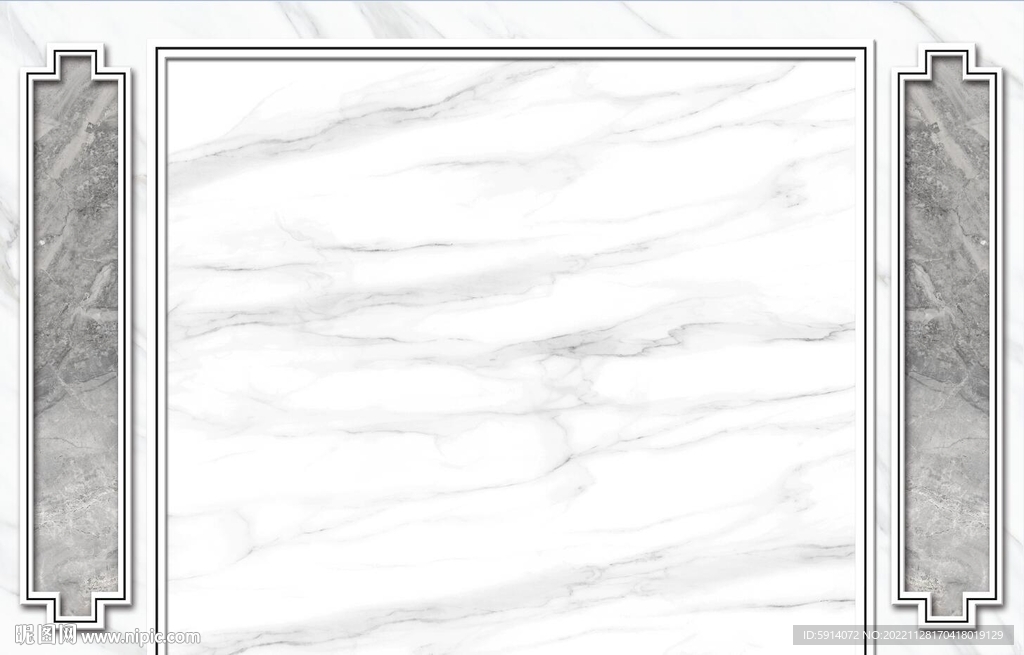 灰白根大理石背景墙 