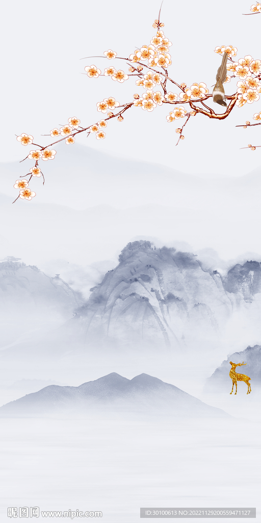 高端  意境山水玄关 TiF分