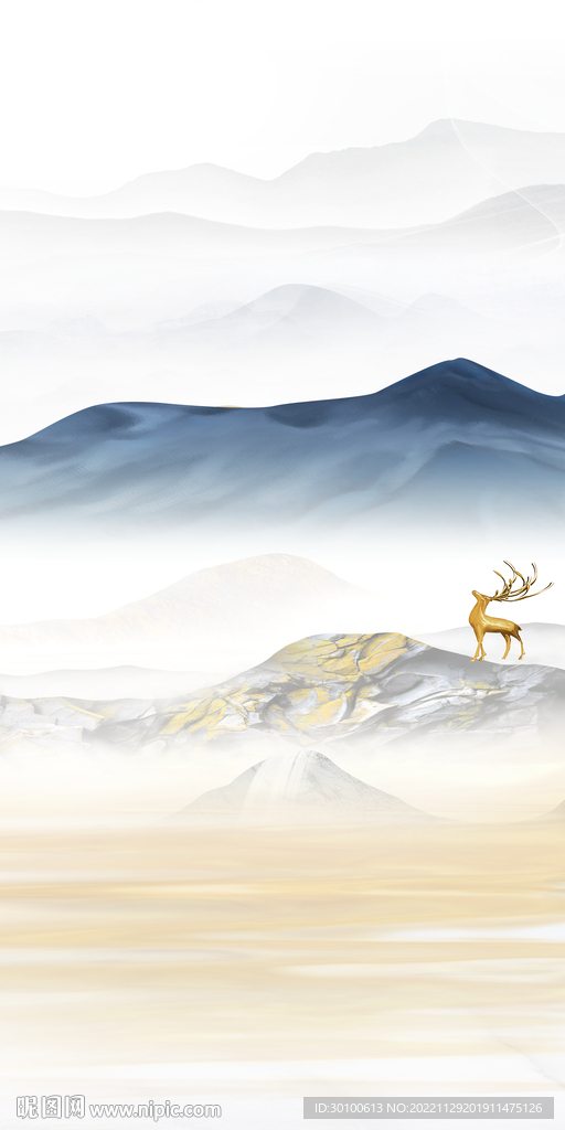 意境 新山水画玄关 TiF分层