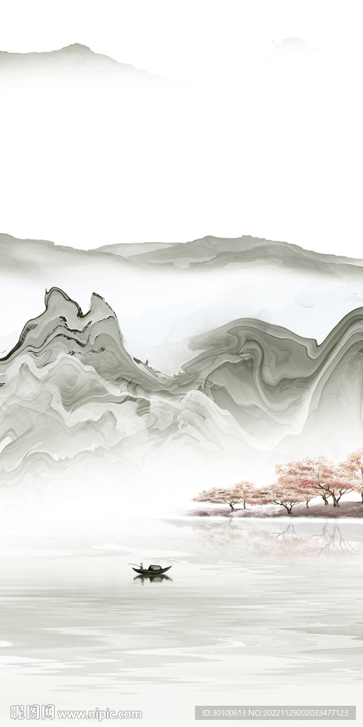 高档  意境山水玄关 TiF分