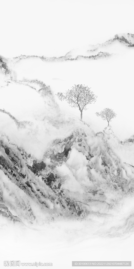 石纹 新山水画玄关 TiF分层