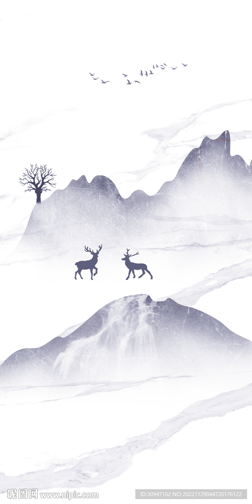 别墅 高端中式玄关 TiF分层