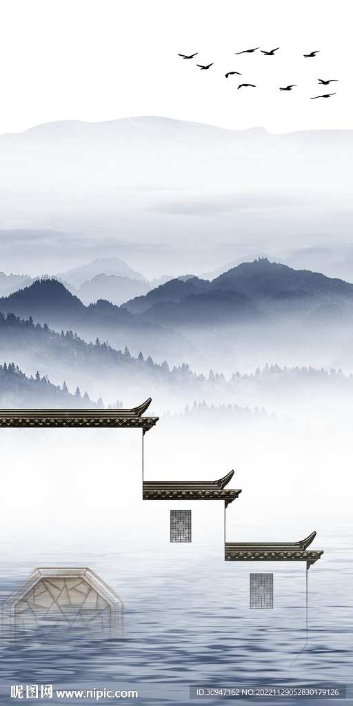 简约 中式玄关挂画 TiF分层