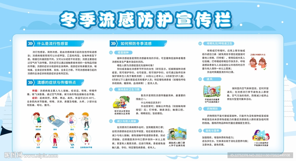 冬季健康教育宣传栏