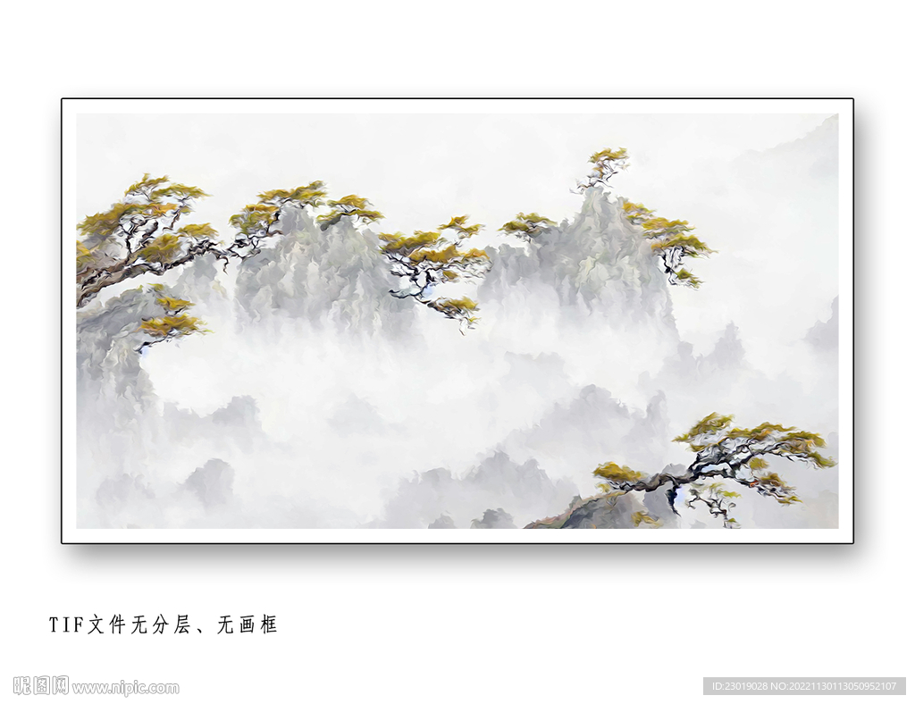 新中式装饰画背景墙 
