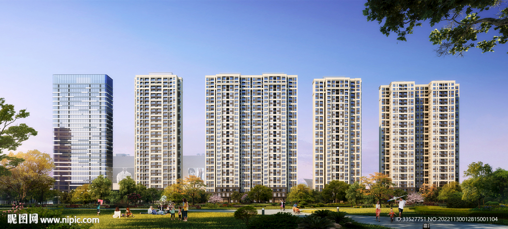 住宅群体透视图