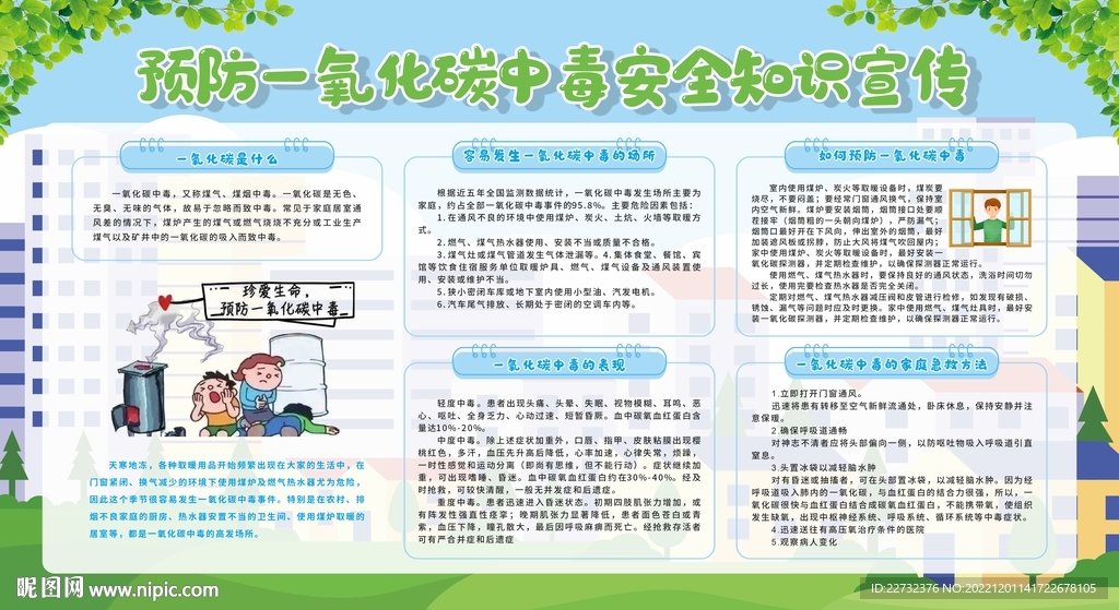 预防一氧化碳中毒安全知识宣传