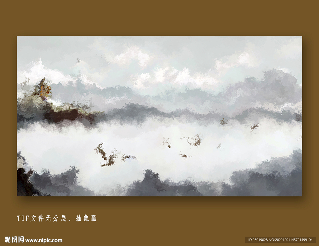 玄关现代山水画