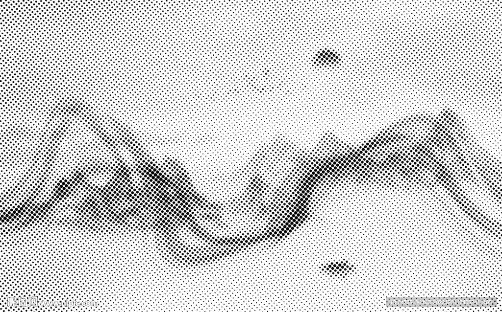 圆点激光镂空山水画