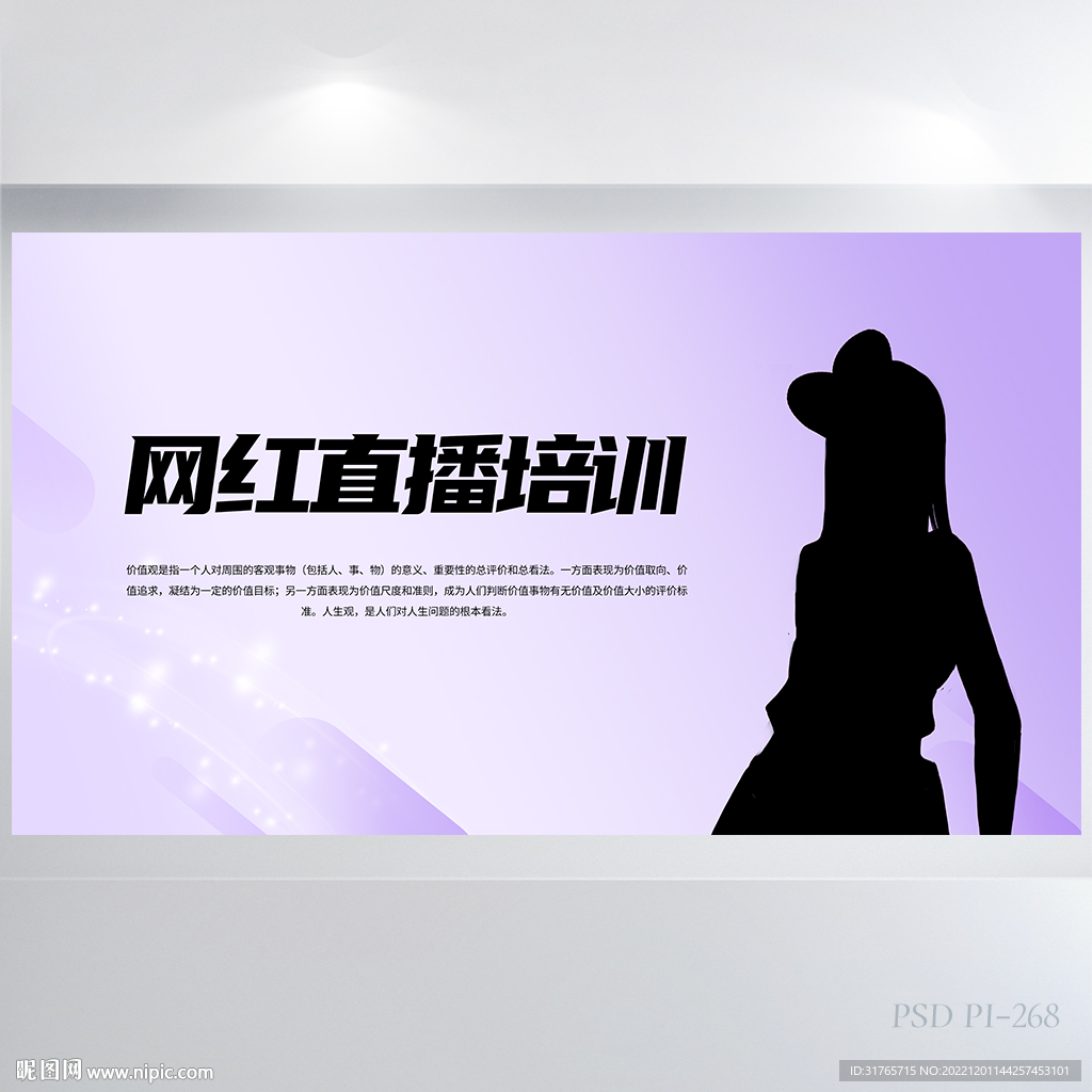 网红直播卖货直播培训展板海报