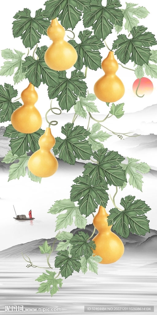 五福临门玄关