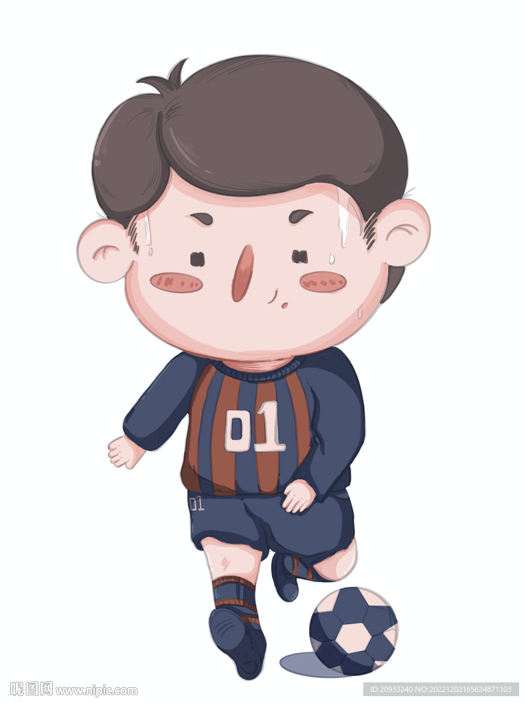 热爱足球 运动的男孩