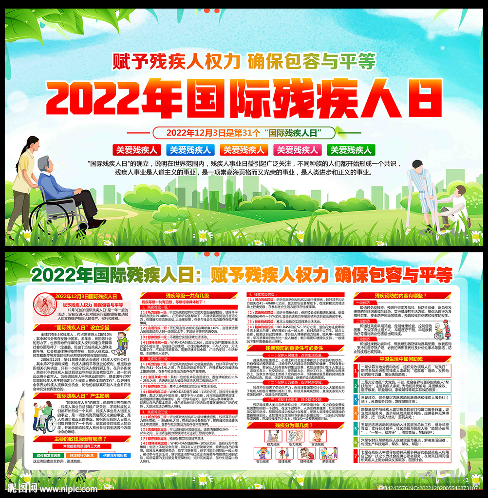 2022年国际残疾人日展板
