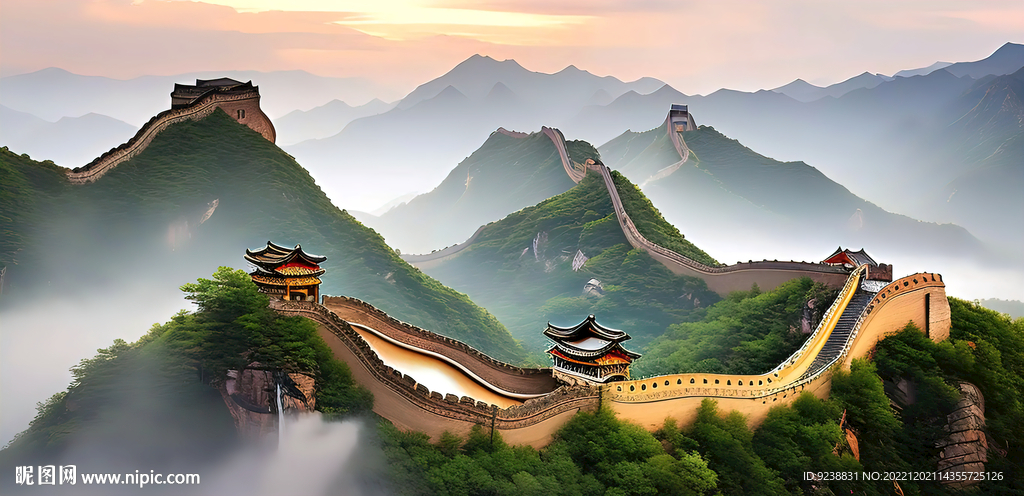 长城设计图__绘画书法_文化艺术_设计图库_昵图网nipic.com