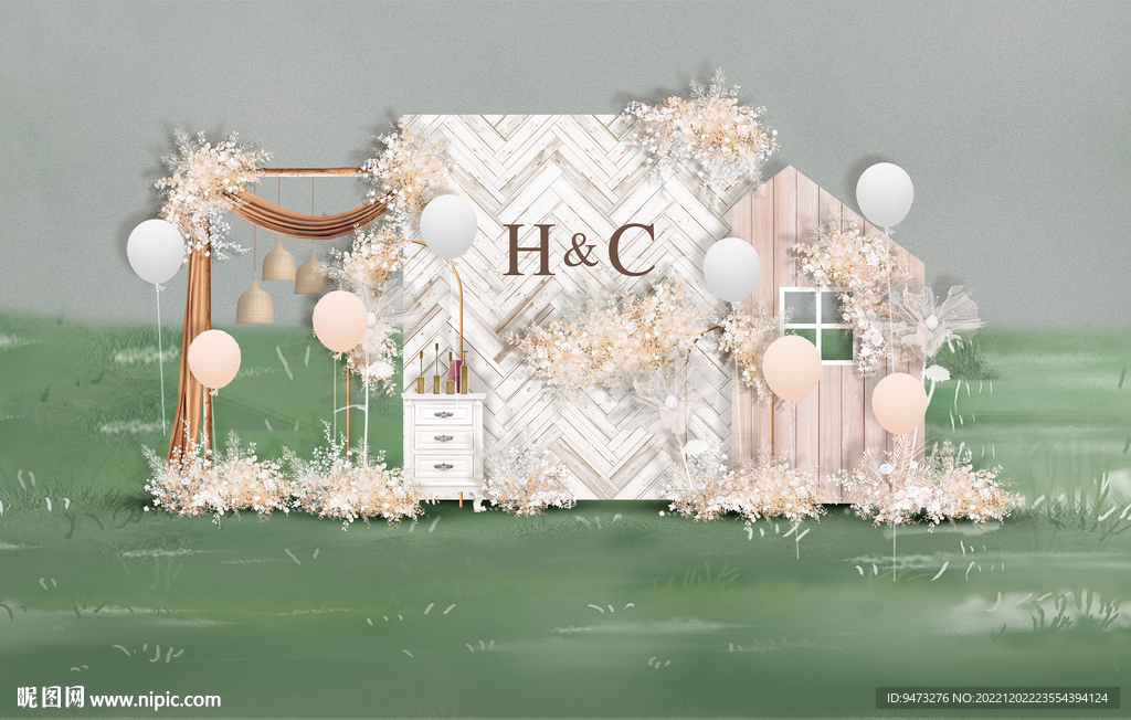 户外婚礼迎宾区