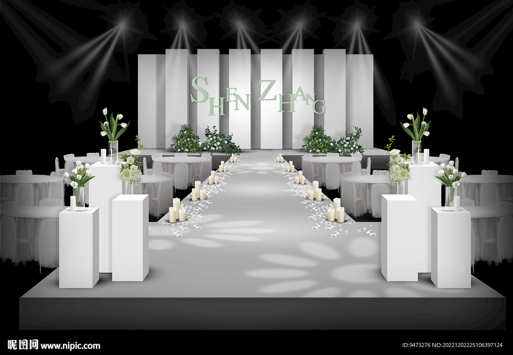 白色婚礼仪式区