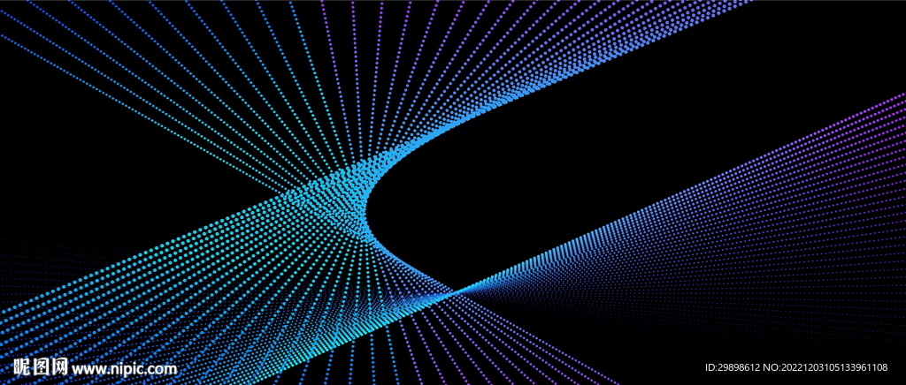 蓝色科技彩色发光点阵动感背景