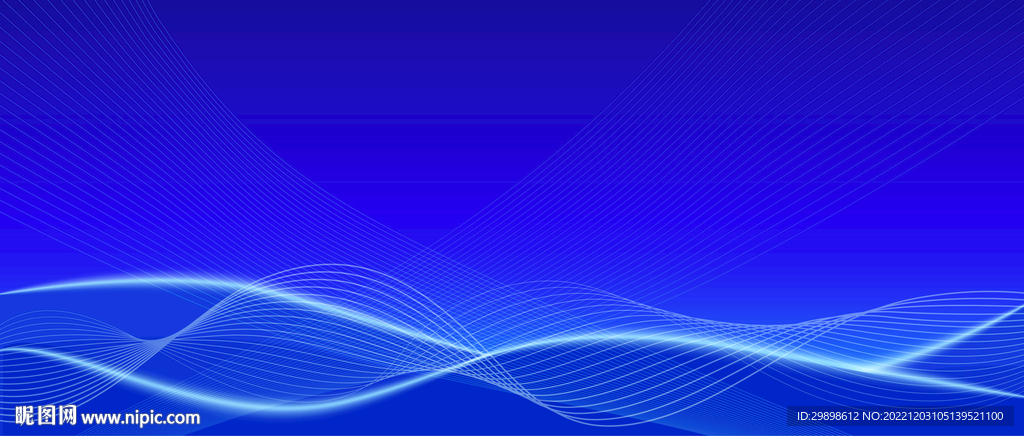 蓝色科技互联网发光动感曲线背景