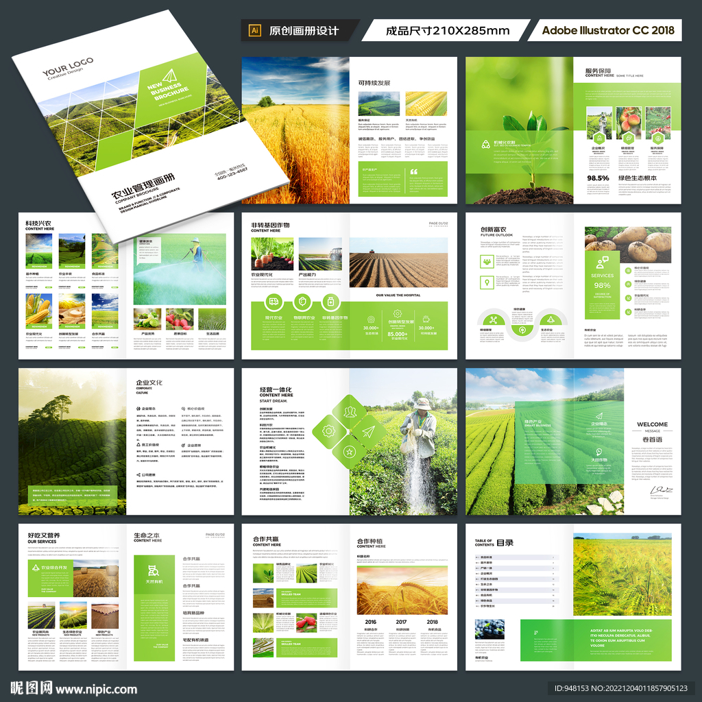 农业画册模板