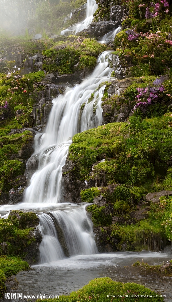 瀑布流水