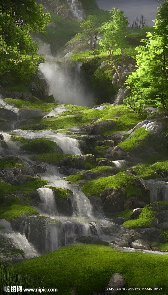 小溪草地