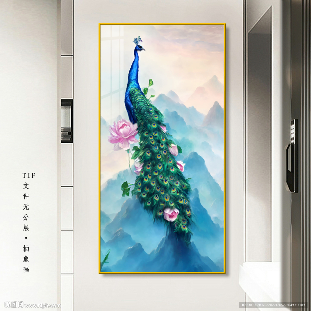 玄关抽象画 
