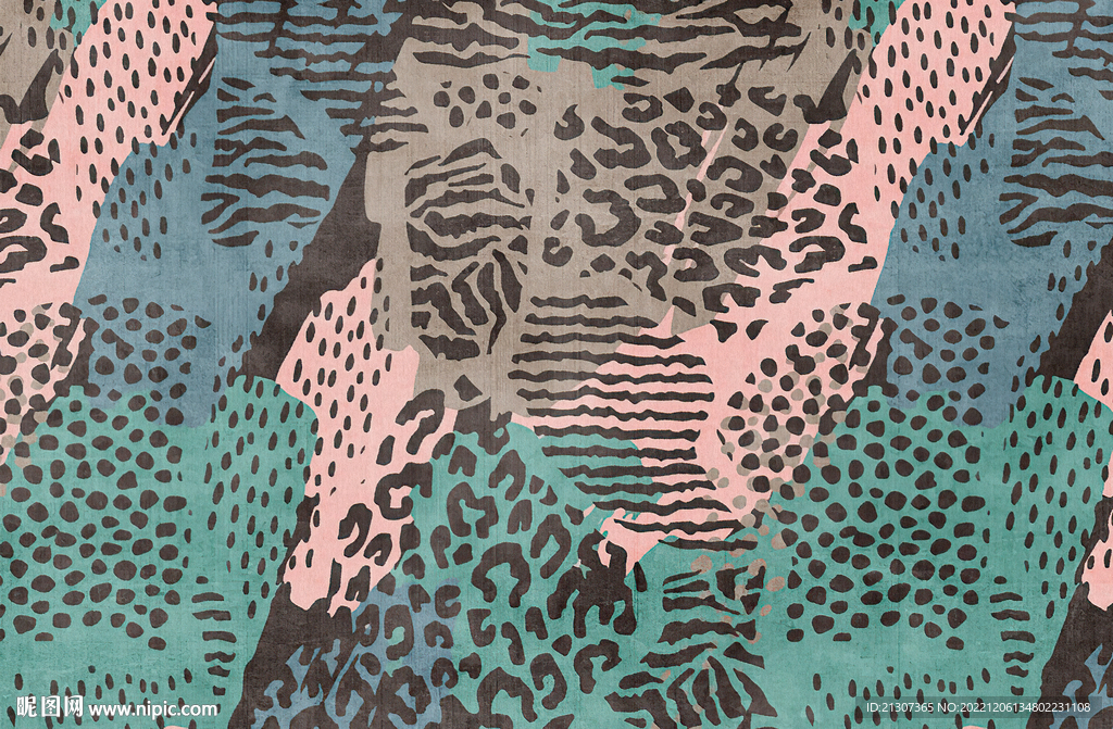 豹纹抽象地毯图案