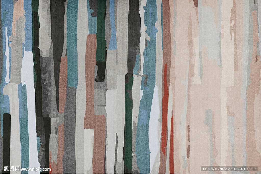 抽象色块地毯图案