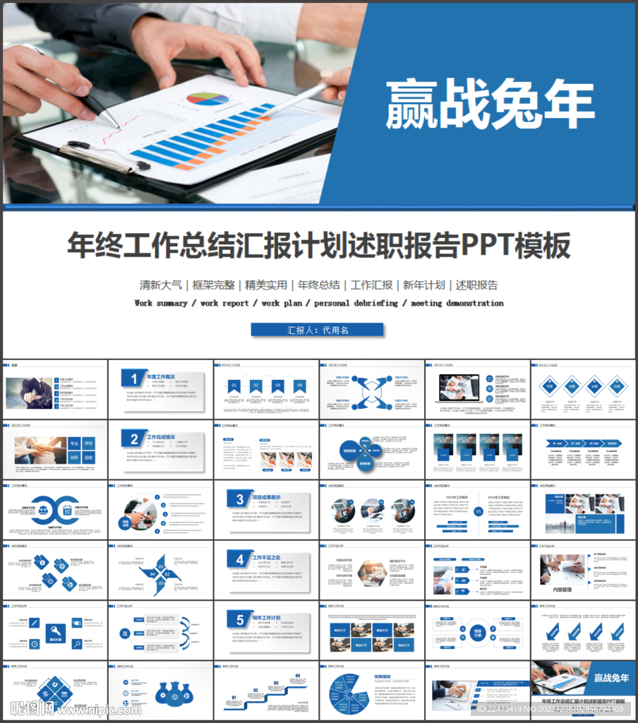 商务报告总结PPT