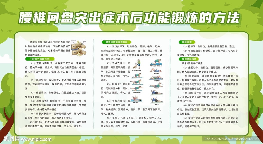 腰椎间盘突出症术后功能锻炼方法