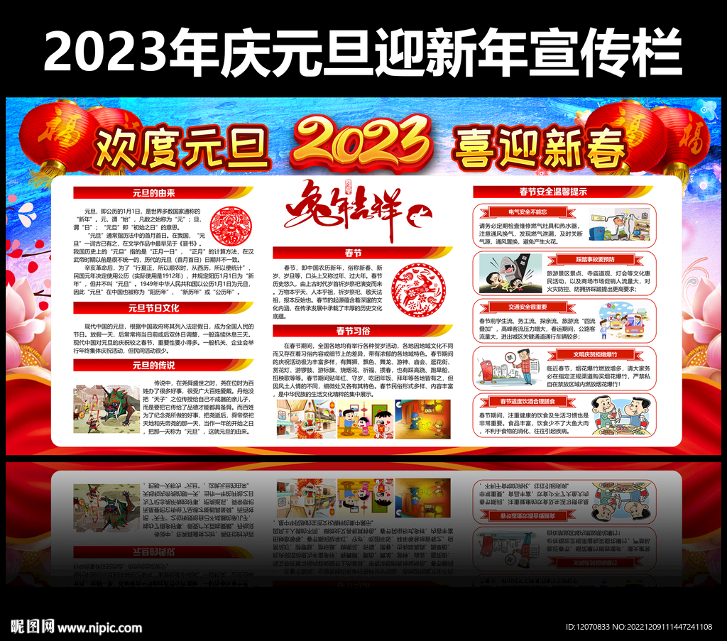 2023元旦宣传栏