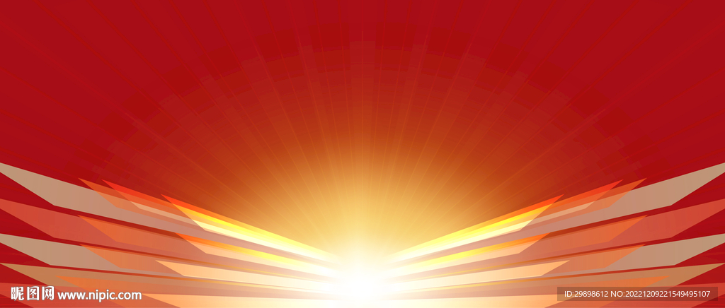 红色科技红旗光线喜庆背景