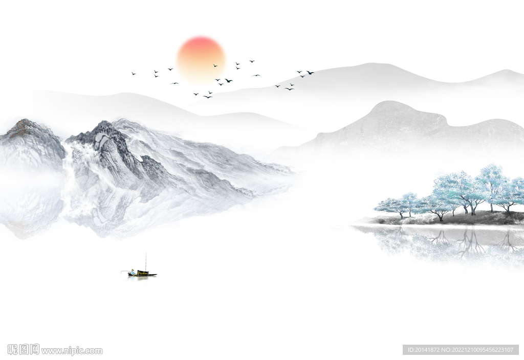 新中式山清水秀