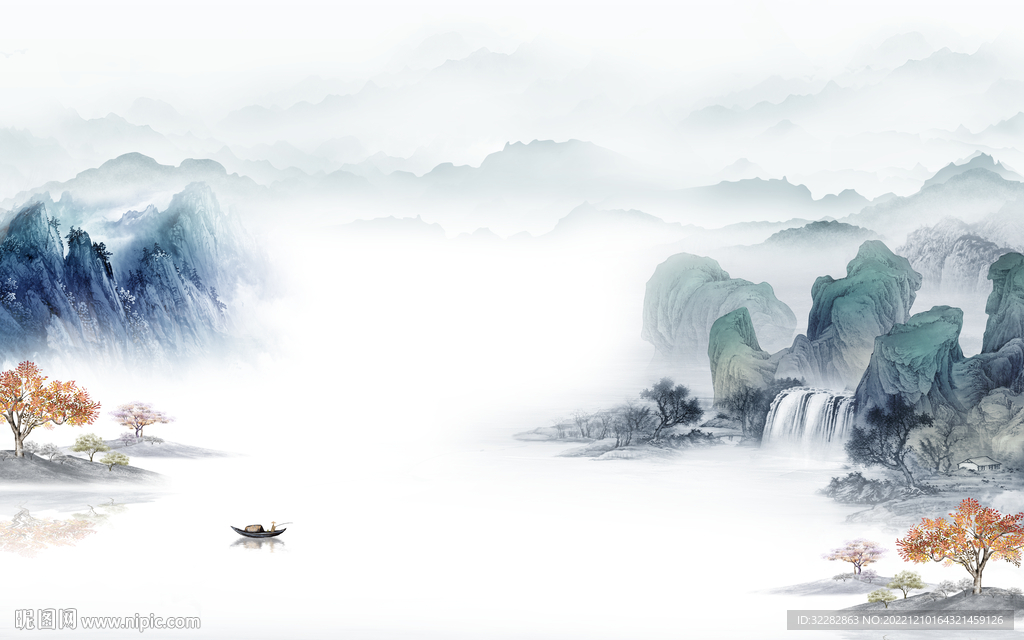 别墅 新上架山水画 tIF分层