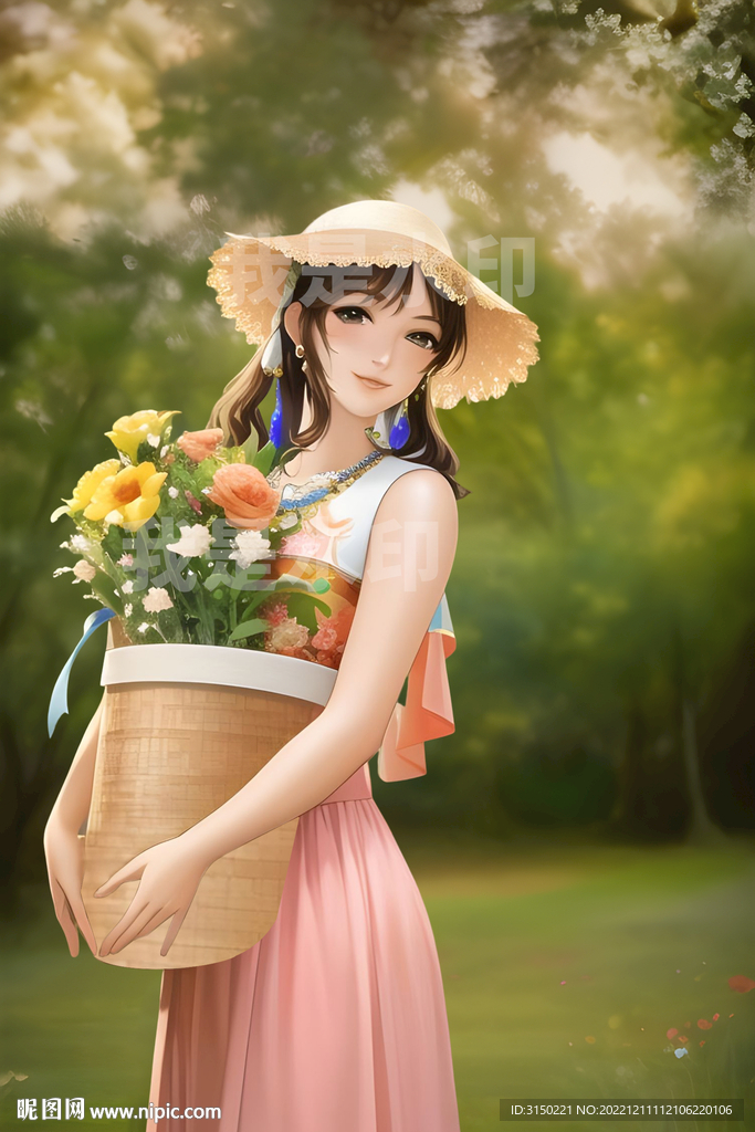 树林美女