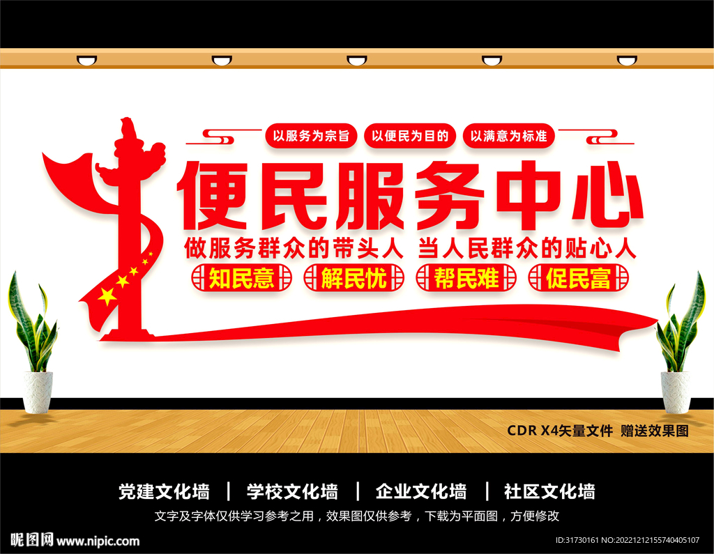 便民服务中心文化墙