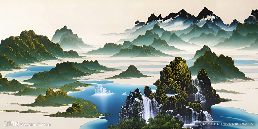 浮世绘山水画
