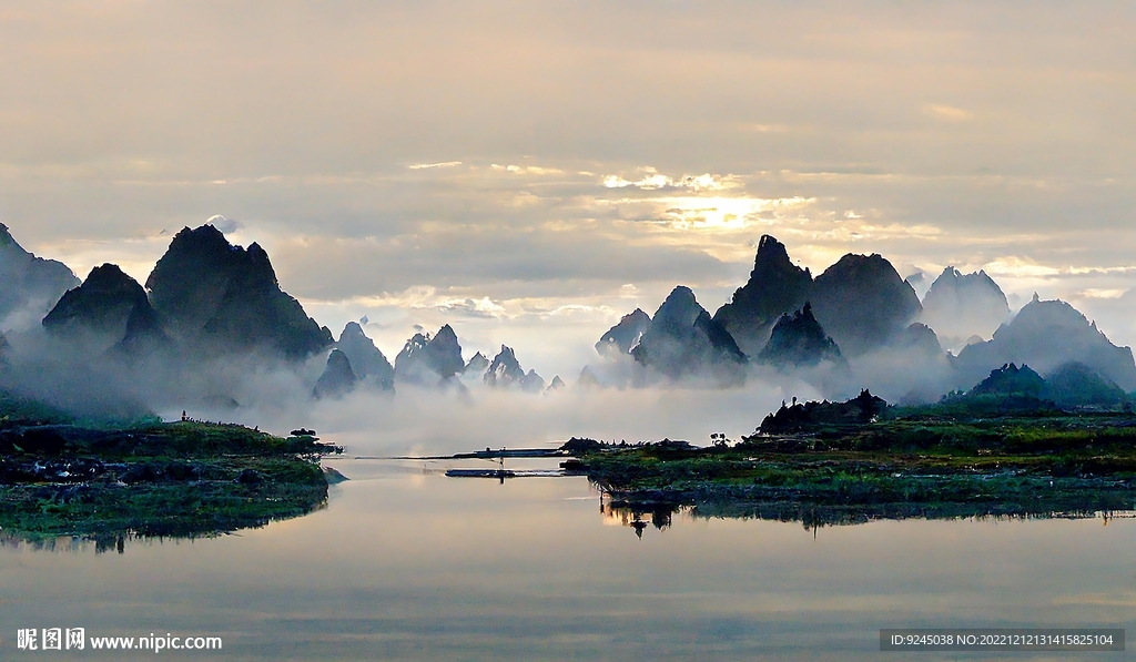 新中式山水艺术风景装饰画