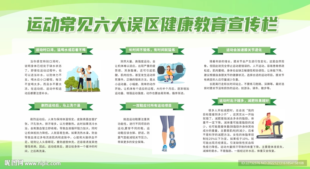 运动健身健康教育宣传栏