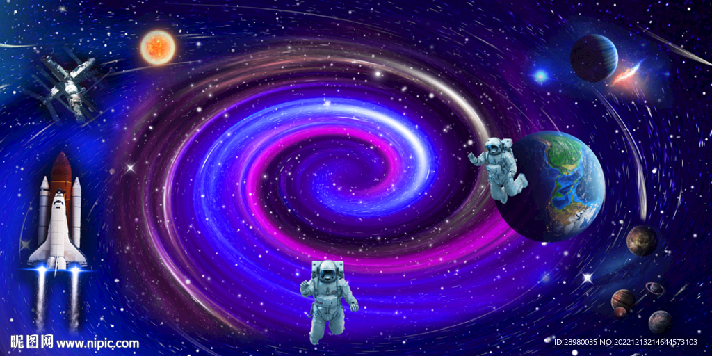 漩涡星空宇航员