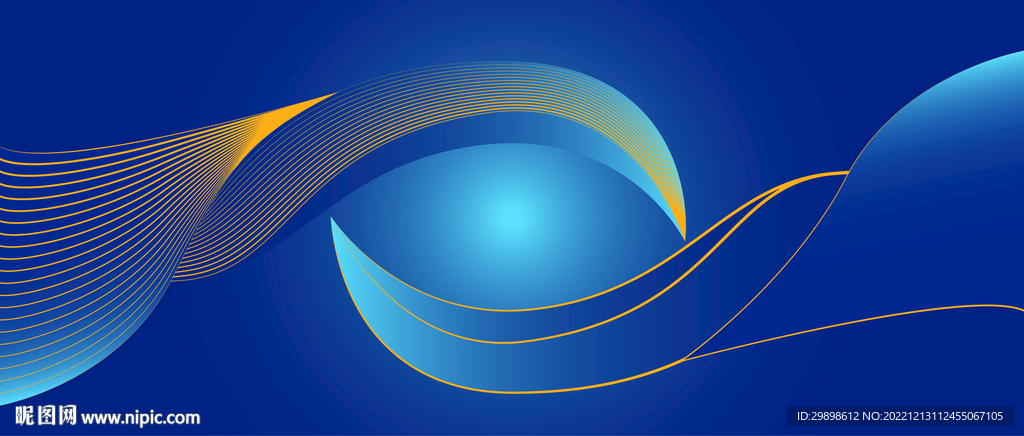 抽象旋转图案动感曲线科技蓝背景