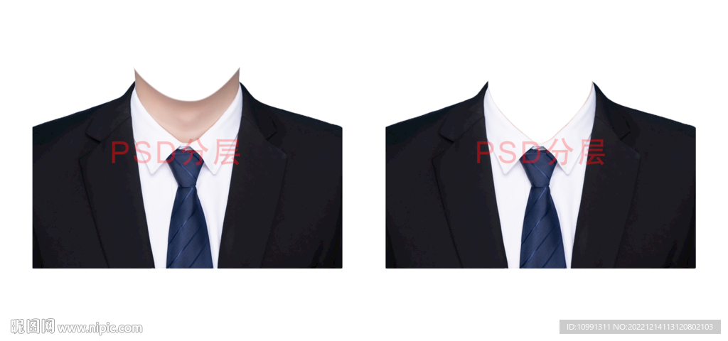 男人西装证件照衣服素材psd