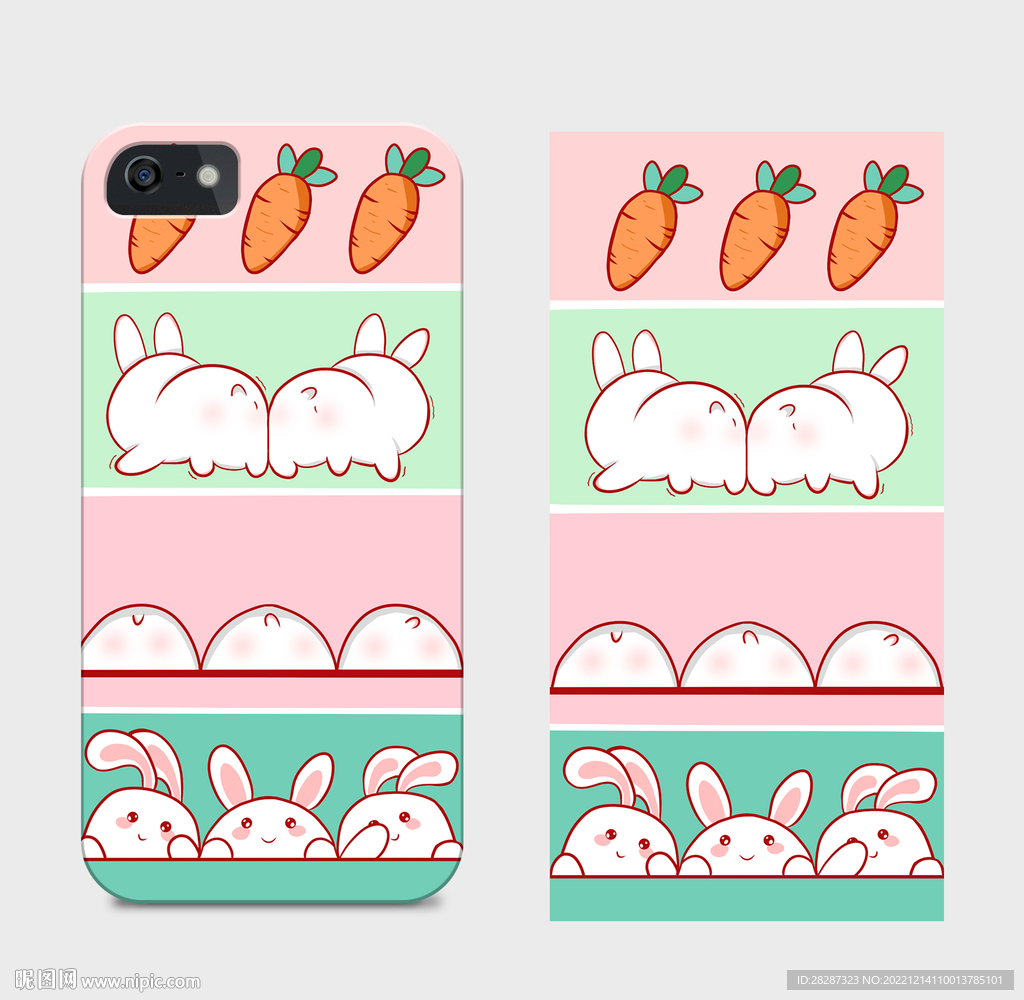 卡通兔子 排排坐