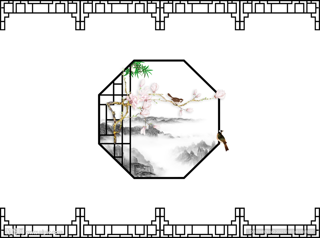 高清不分层推拉门打印图