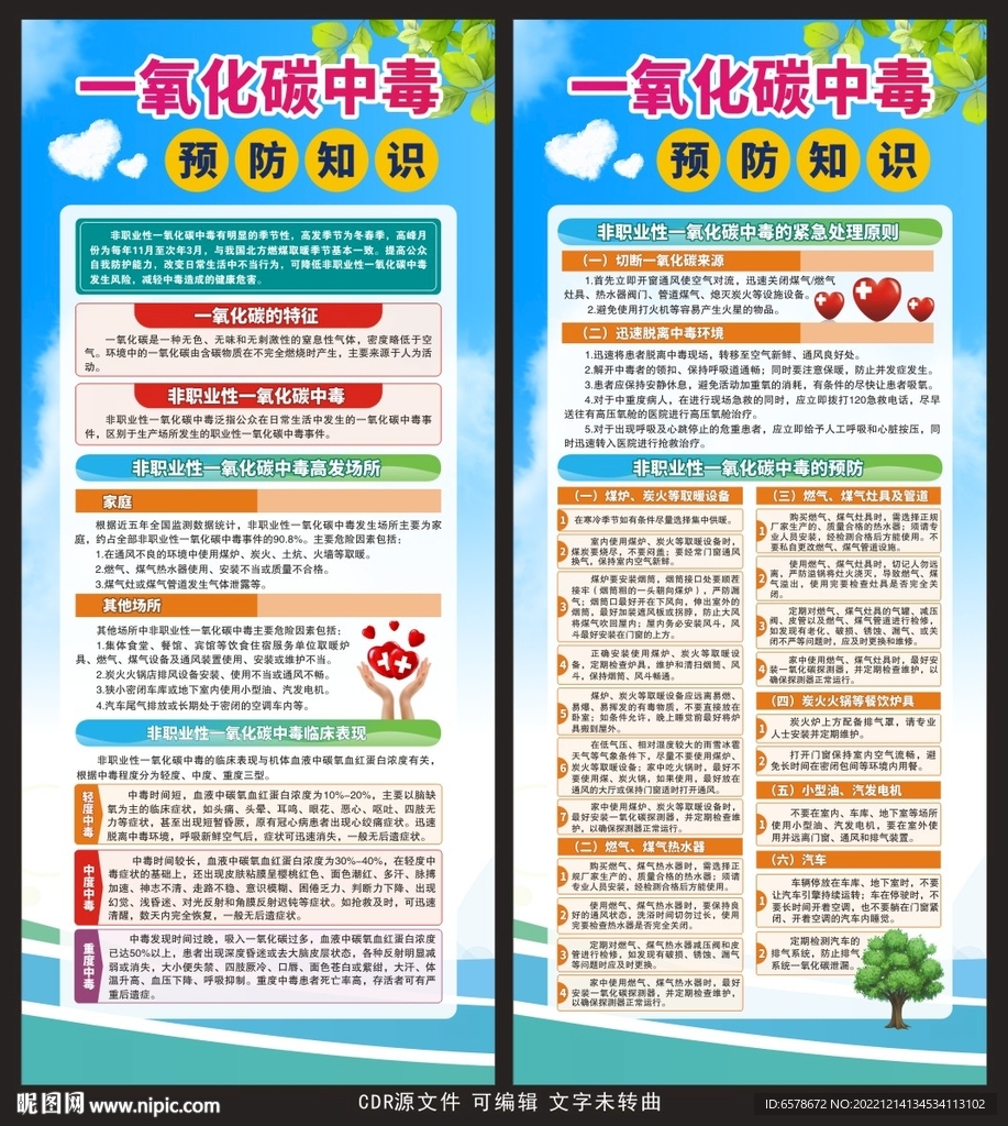 预防一氧化碳中毒展架