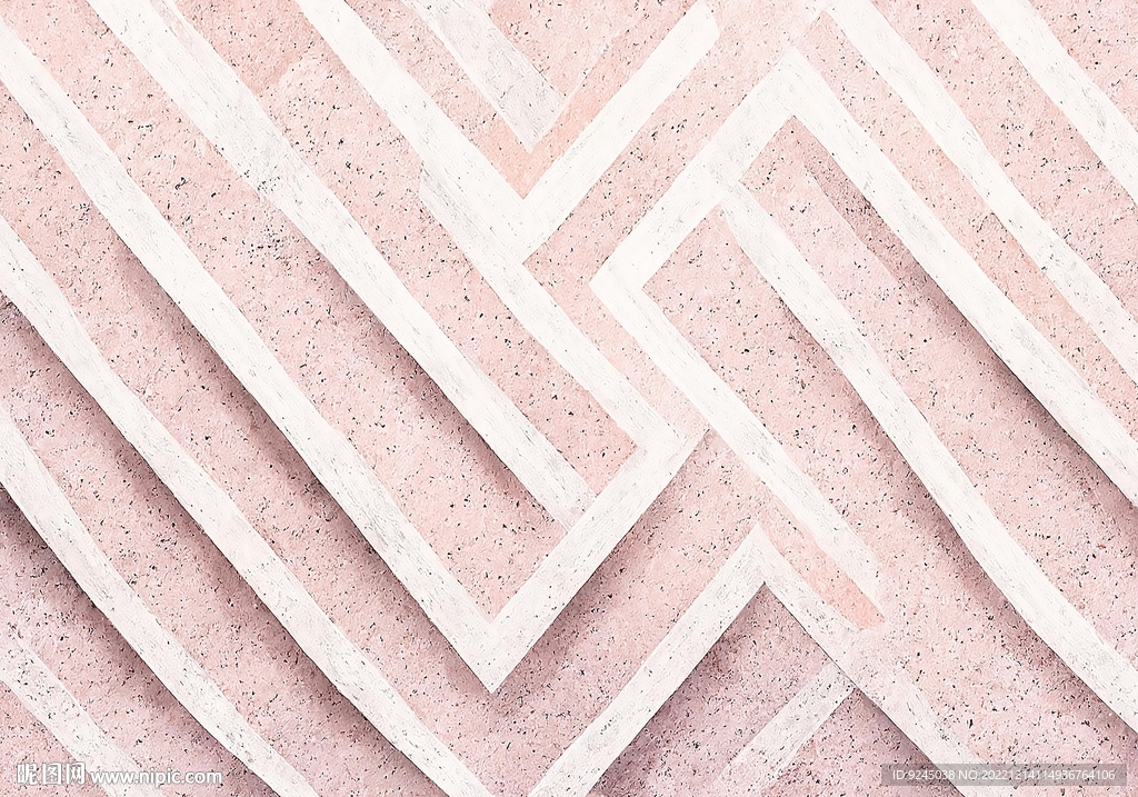 现代简约几何粉色淡雅地毯地垫