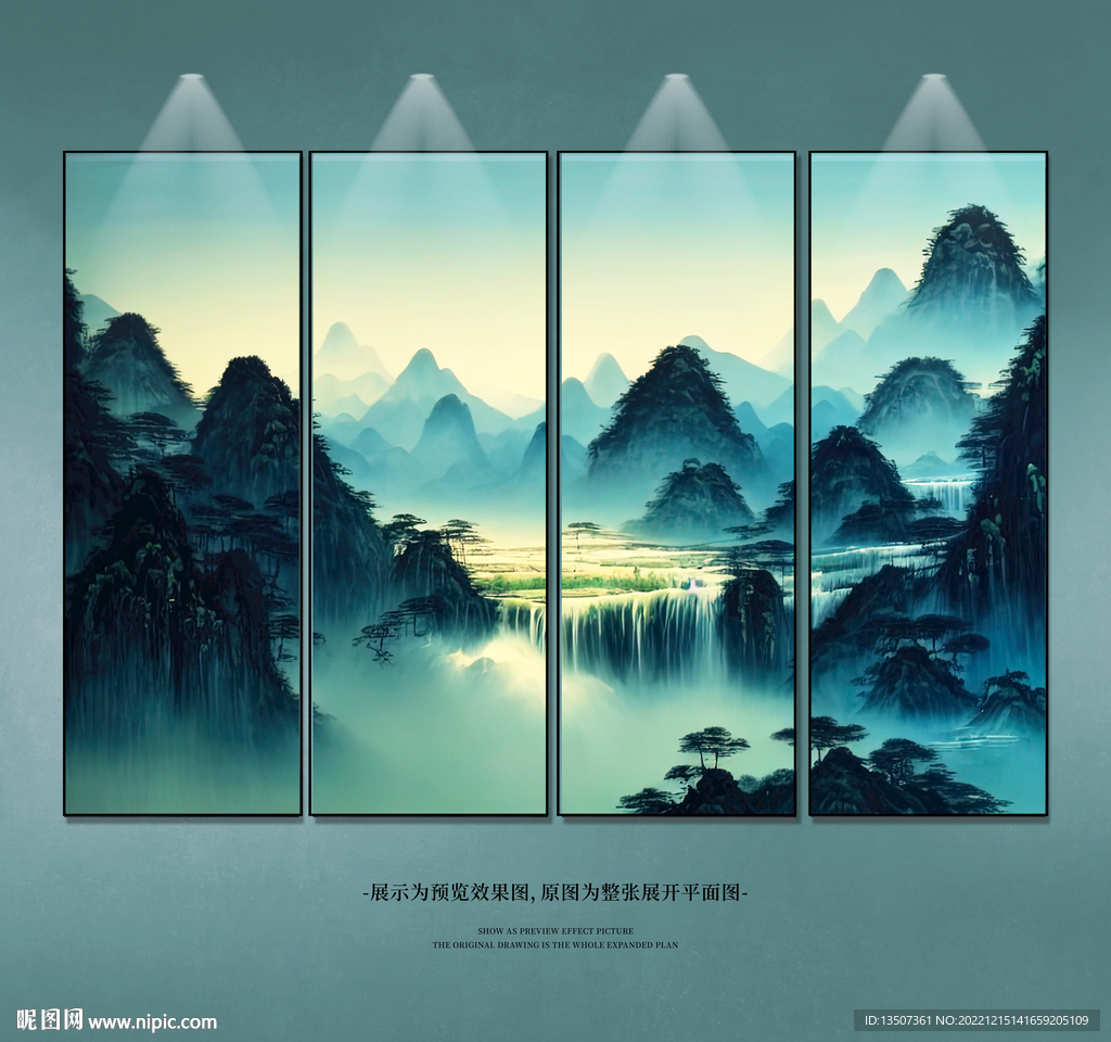 新中式山水装饰画