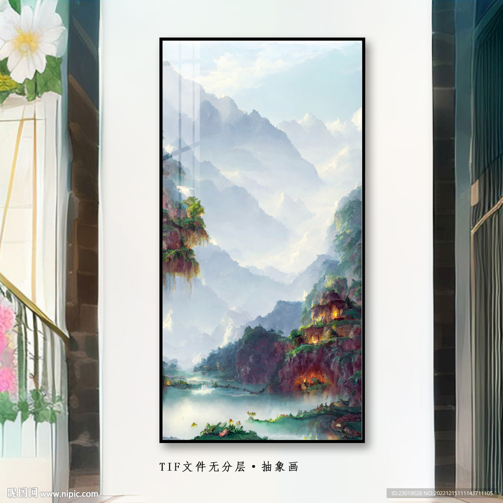 意境水墨山水画