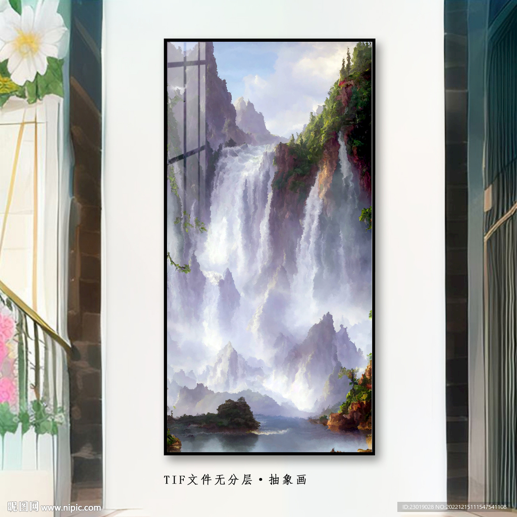 意境水墨山水画