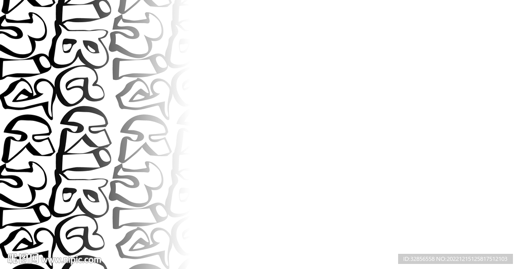 双边卡通字母